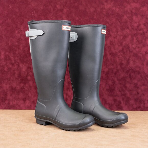 Hunter Women Original Back Adjustable Rain Wellies Knee Boots sz 8US EUR39 - Picture 1 of 10